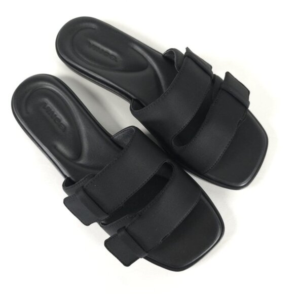 NWB Vince. RHODE-2B BLACK FB LEATHER UPPER & LINING Slide Sandal Size 8, 8.5, 9 - Picture 7 of 16